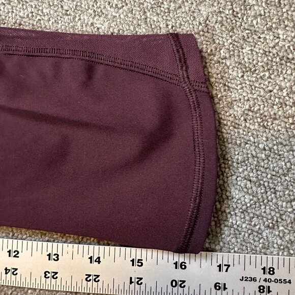Lululemon Maroon Purple Cropped Running / Workout / Yoga Leggings Size 4 - Picture 3 of 4